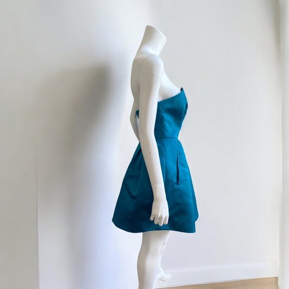 NBD Friction Mini Cocktail Strapless Dress in Teal, size Medium - Picture 6 of 16